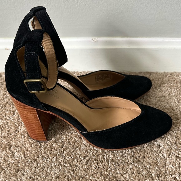 Soludos Collette Heels in Black Suede Size 8 - Picture 7 of 12
